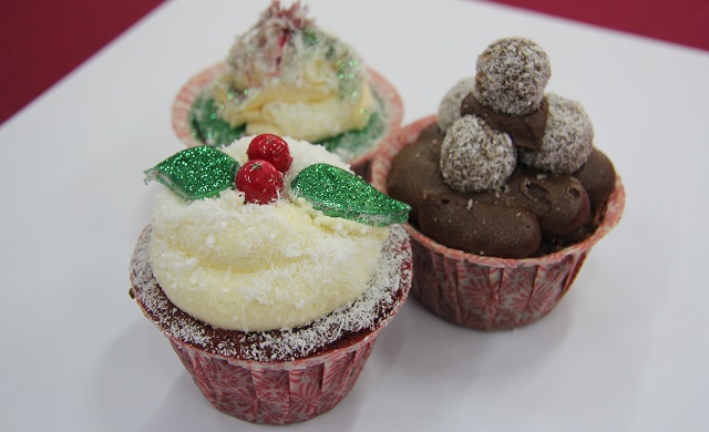 Red velvet, chocolate peppermint, red-and-green vanilla (Collette Height, 30)