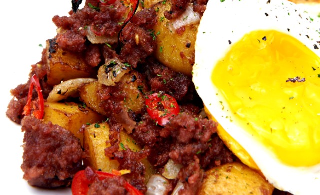 Corn beef hash at Violet Oon's Kitchen
