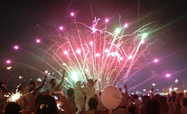 Fireworks at Diner En Blanc