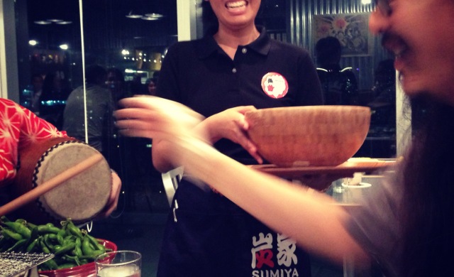 All-you-can-grab edamame at Sumiya
