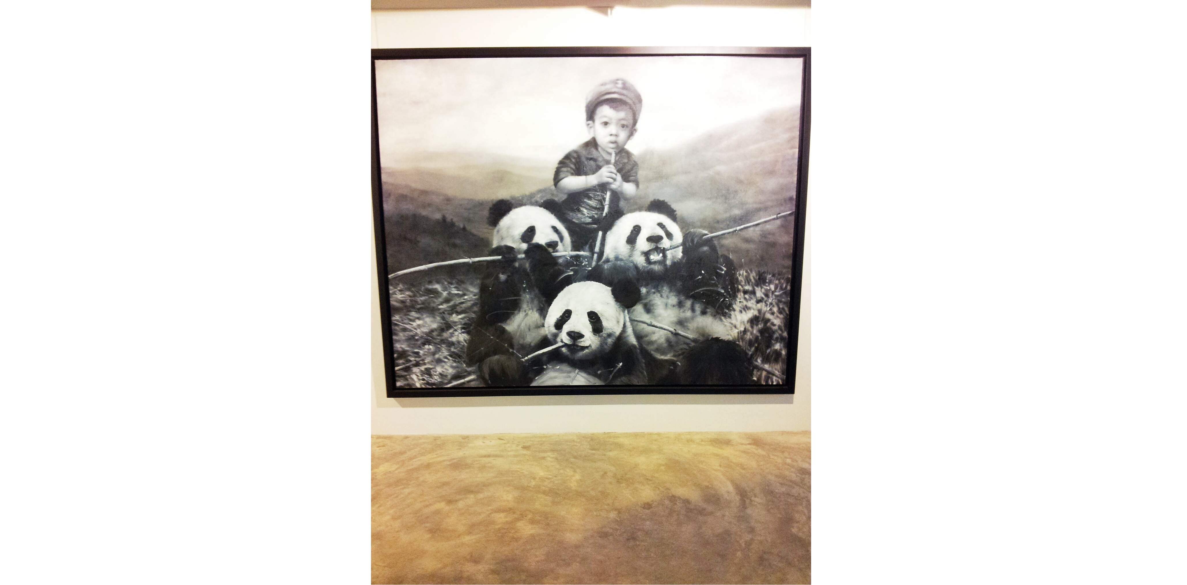 Manger avec les Pandas by Li Tianbing at Flux, Art Plural Gallery, Singapore