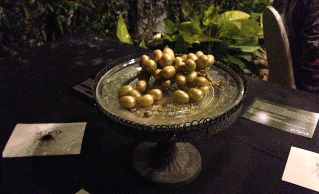Gold grapes at Nutopia