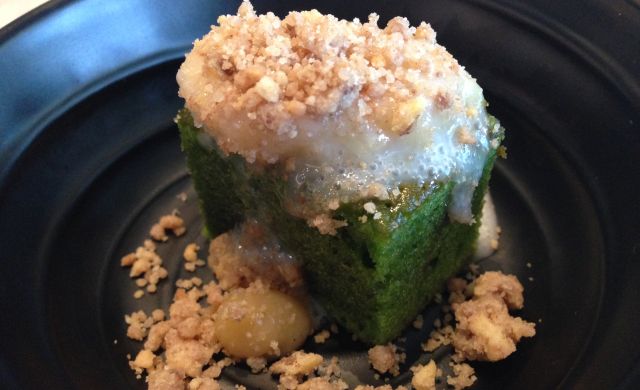 Green tea pan di spagna ($12) at NUVO, Singapore