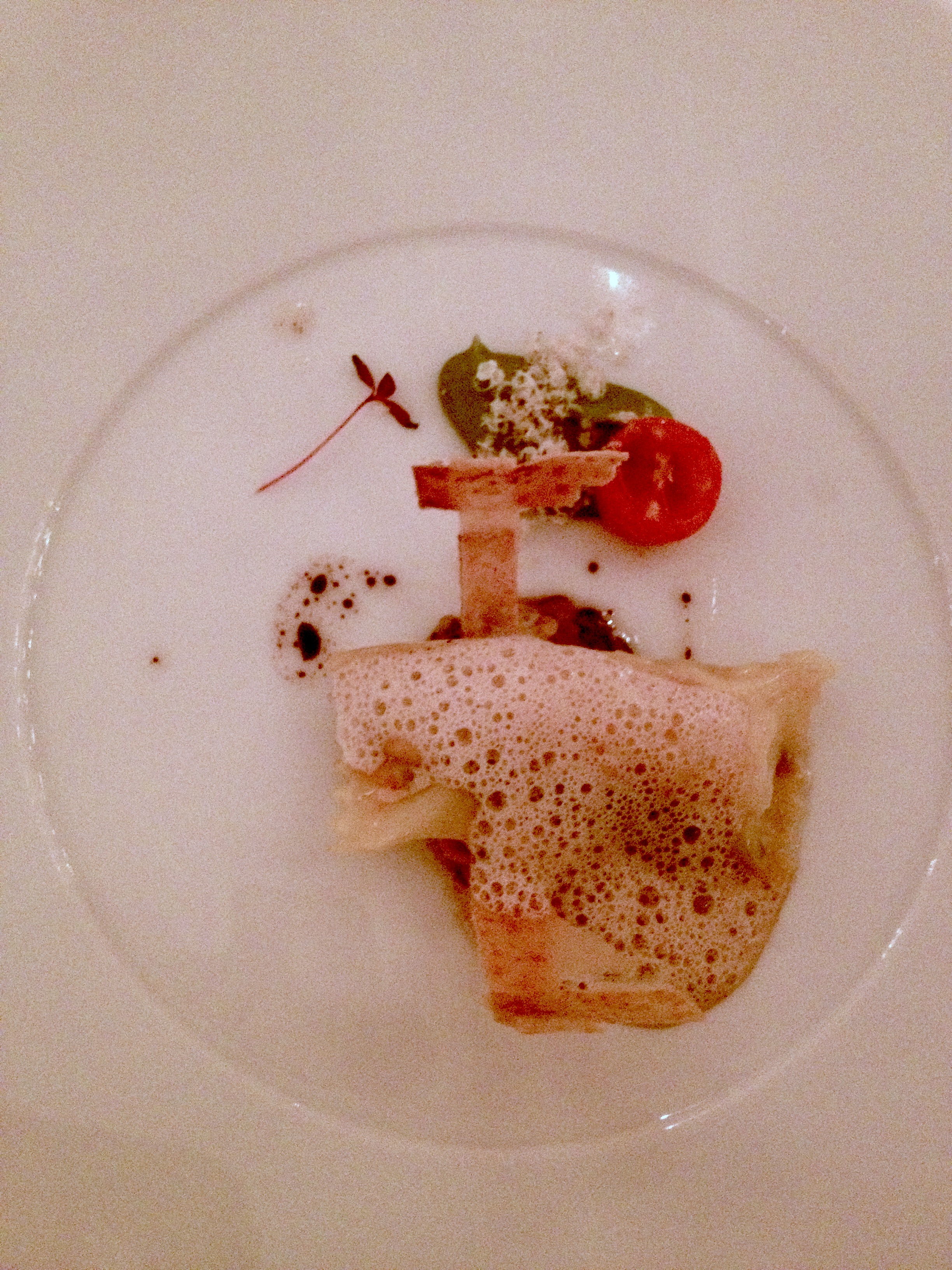 Scampi ravioli at Raffles Grill, Singapore