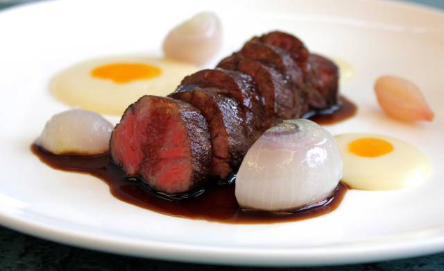 Steak and eggs at Bacchanalia