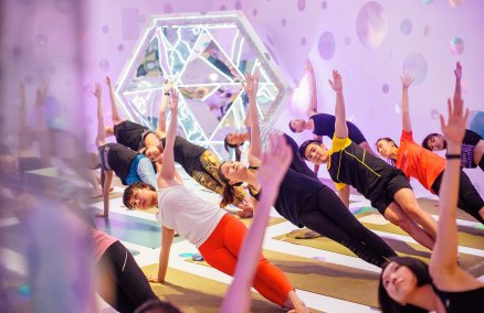 Yoga classes held by GuavaPass. Photo credits: Colossal Photos