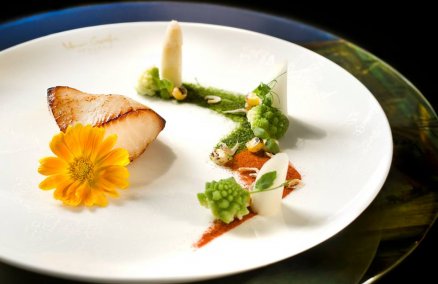 Miso cod with Dutch capsicum and romanesco, Van Gogh Senses