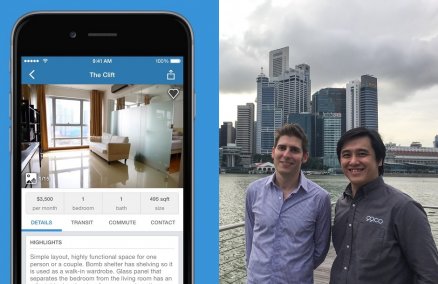 Investor Eduardo Saverin with 99.co CEO Darius Cheung
