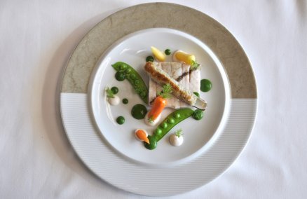 Sea bass with almond razor clam, Hotel Danieli