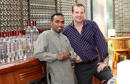 Mixologists  Vasantha Kumar & Jamey Merkel 