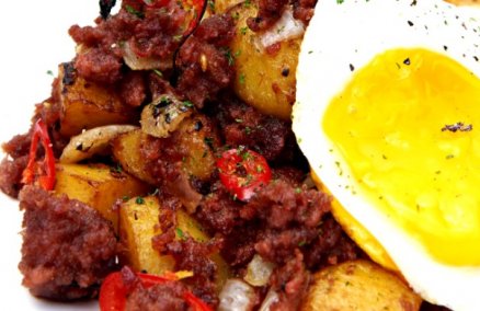 Corn beef hash at Violet Oon's Kitchen