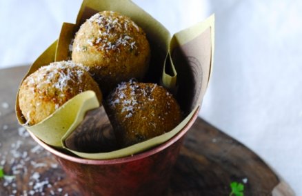 Crispy stuffed risotto balls at Jamie's Italian