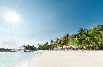 Beachfront outside C Side beach bar at Sentosa