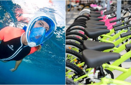 From left: Triboard Easybreath Mask; Decathlon