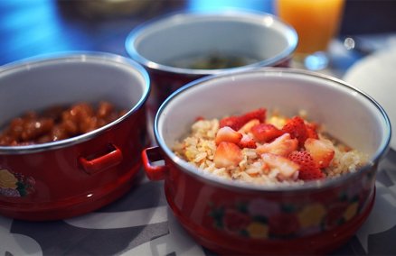 Home-cooked meals packed in an old school tiffin lunch container