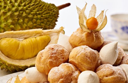 Durian cream puff from Marriott Cafe