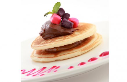 Nutella-mascarpone pancakes