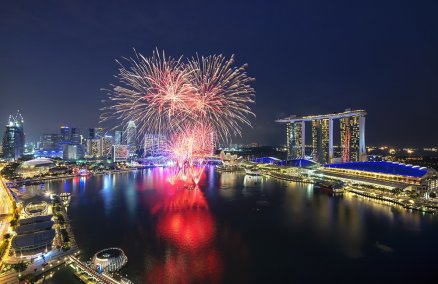 Fireworks viewed from Me@OUE