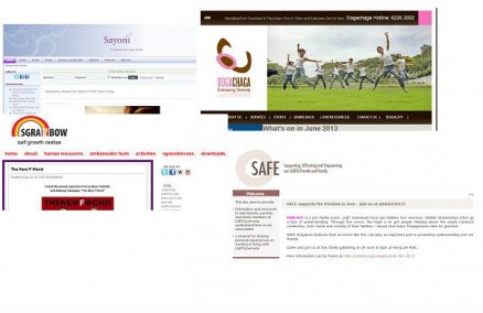 Websites of some LGBT groups in Singapore