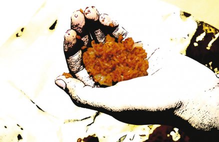 When eating with your fingers, use your right hand, not your left