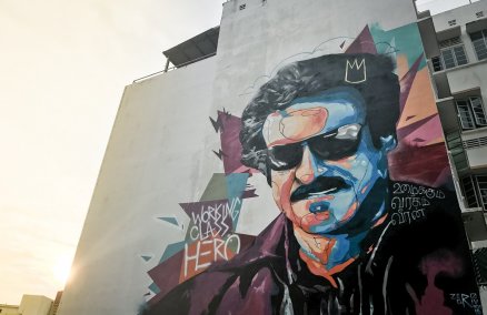 Working Class Hero by local artist, Zero at ArtWalk Little India