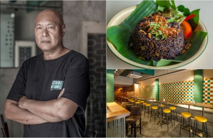 From left: Chef Damian D'Silva, Buah Keluak, Immigrants bar
