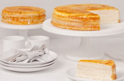 Mille crepes cake at Lady M