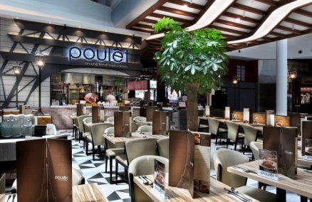 Interior of Poulet restaurant