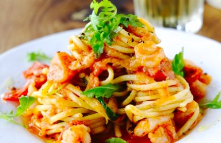 Prawn linguine at Jamie's Italian