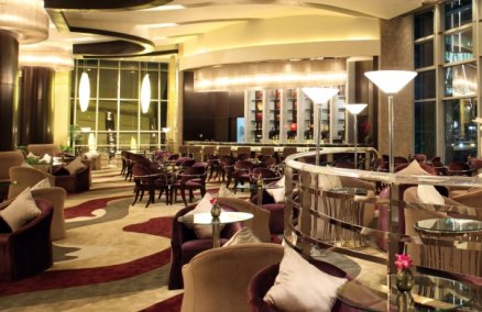 The Lobby Bar at the Grand Kempinski Hotel Shanghai 