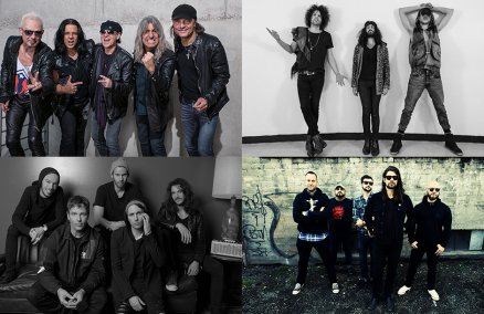 Clockwise (RTL): Scorpions, Wolfmother, Taking Back Sunday, Third Eye Blind