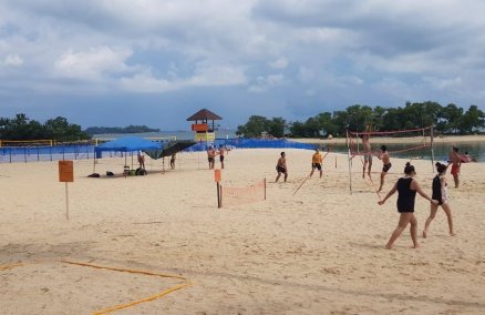 Sentosa's beach courts