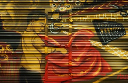 Shutter art in Sham Shui Po
