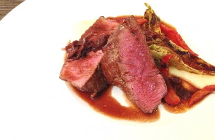 Seared beef tenderloin at Fleur De Sel
