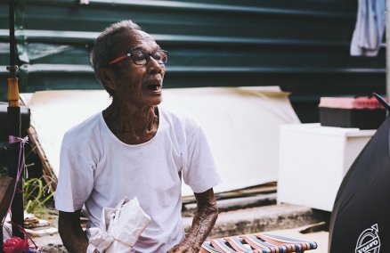 One of the many vendors at the former Sungei Road Thieves' Market