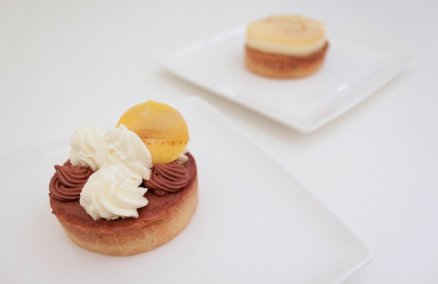 Banana chocolate silk tart at Tart Blanc, Singapore
