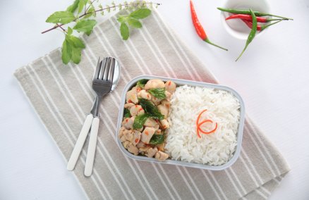 Thai basil chicken rice, AirAsia