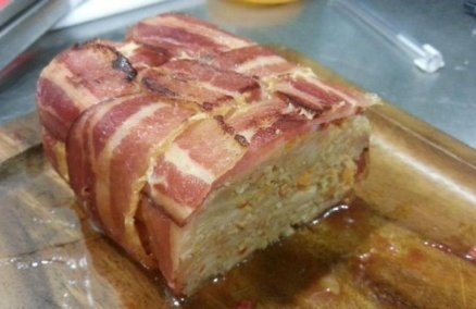 Bacon weave turkey meatloaf