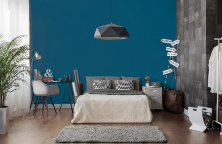 Bedroom in Nippon Paint's Ultra Blue