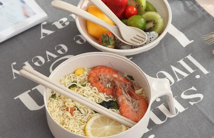 Sustainable wheat straw dinnerware set