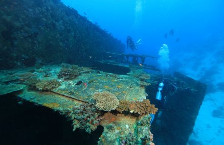 The Rannamaari wreck in the Maldives