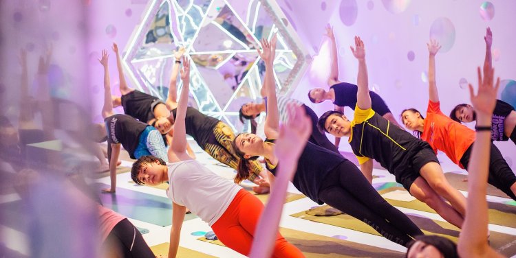 Yoga classes held by GuavaPass. Photo credits: Colossal Photos