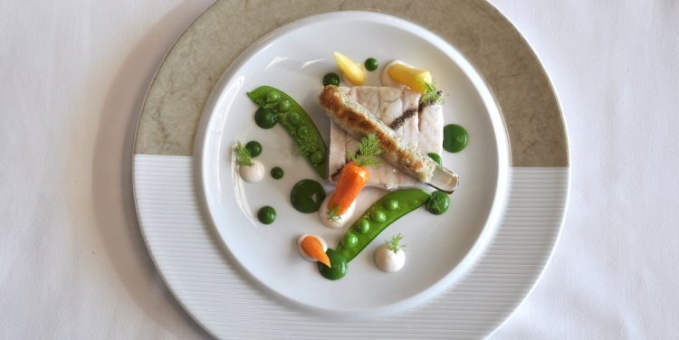 Sea bass with almond razor clam, Hotel Danieli