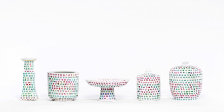 Spotted Nyonya vase collection by Hans Tan