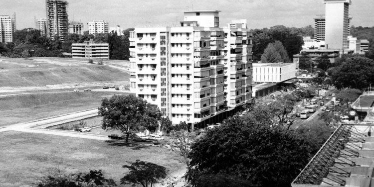 A part of the former Tai Shan Ting Cemetery in 1957. Photo credit: Urban Redevelopment Authority