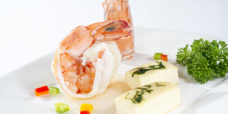 Tiger Prawn and Homemade Tofu