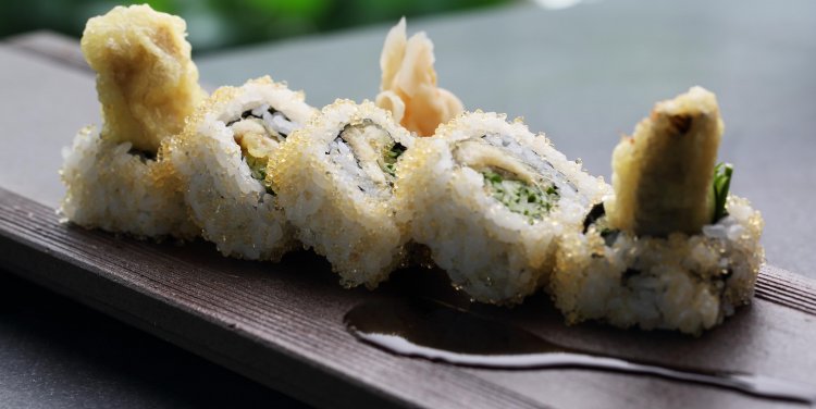 Anago sweet tempura roll at IKYU