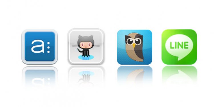 From left: Asana, Github, Hootsuite, Line
