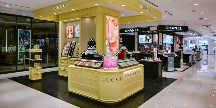 Gucci Beauty counter at BHG Bugis Beauty Hall