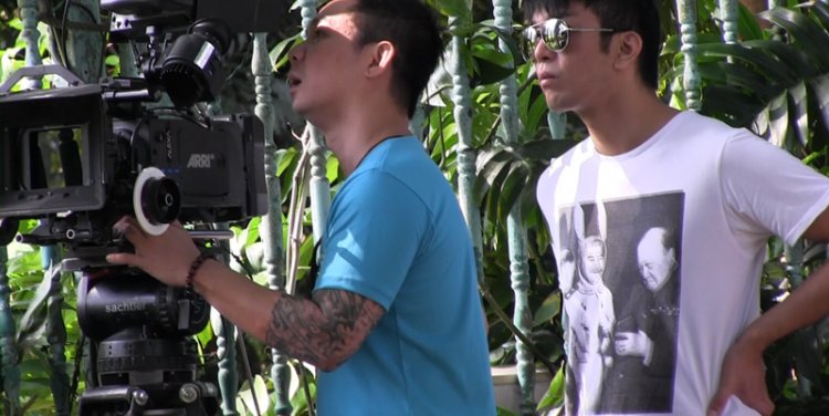 Behind the scenes of Popiah, by Royston Tan. Image courtesy of Chuan Pictures.